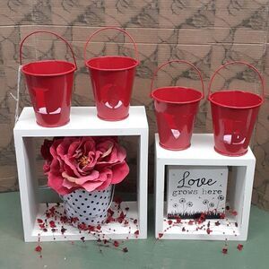 9 pc. group of adorable modern hanging cubes and accents